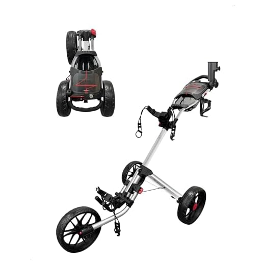 Caddytek 3 Wheel Golf Push Cart - Deluxe Quad-Fold Compact Push & Pull Folding Caddy Trolley - Caddylite 15.3 V2, Silver, One Size