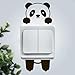 Adesivo da parete per interruttore di luce, motivo panda per camera da letto, ideale come decorazione per la casa, per bambini, in vinile, per videogiochi