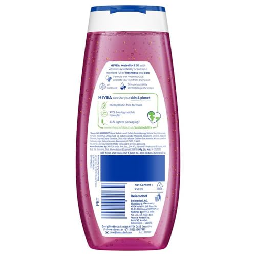 Image of Nivea Bath Care Shower Water Lily Oil, 250 ML