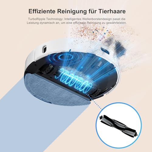 AIRROBO Saugroboter mit Wischfunktion, 3.5L Staubsauger Roboter mit Absaugstation, 180Min Laufzeit, LiDAR Navigation, Starker Saugkraft, Automatischer Entleerung, App-Steuerung – Bild 6