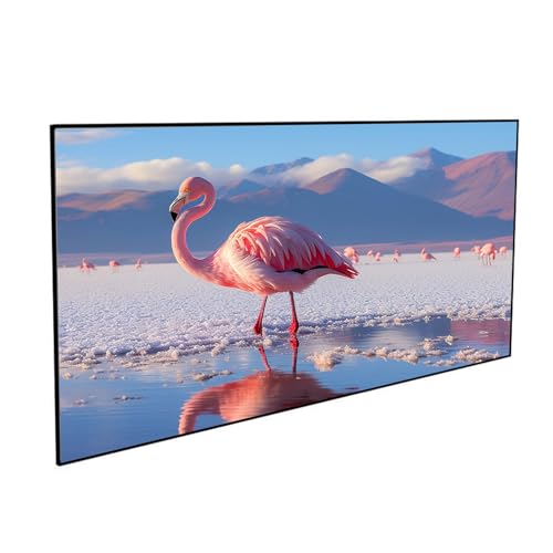 72-92 inch Projector Screen Fixed Frame, 16:9 Format 4K Ultra HD Wall Mount Projection Screen for Indoor Movie Video Home Theater(80in)