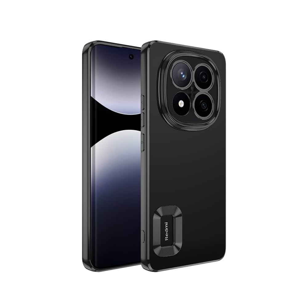 Zore Xiaomi ile uyumlu Redmi Note 14 Pro 4G Kılıf Kamera Korumalı Logo Gösteren Zore Omega Kapak Siyah