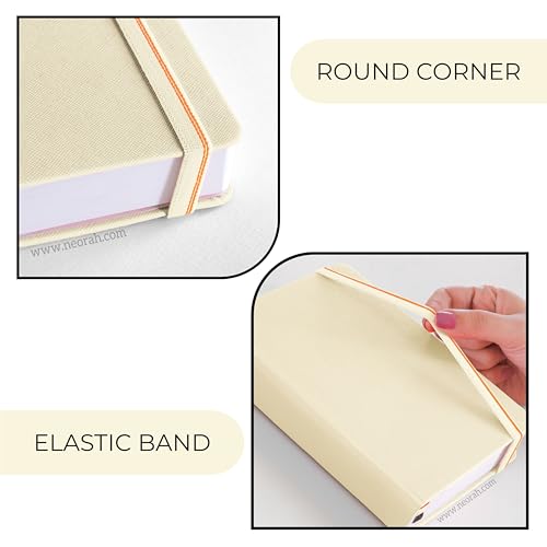 Image of NEORAH -B6 DOTTED | 368 Pages - 110 Gsm | PAGE A DAY JOURNAL (17.5 X 12.5 cm)-Hardcover Dot Grid Notebook |Back Pocket |3 Silk Book Mark - Completely HANDMADE for Journaling,writing - AFTERGLOW