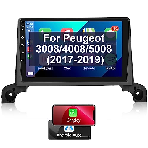 Autoradio Android 14 Pour Peugeot 3008 (2017-2020) – Écran 9 Pouces, CarPlay Sans Fil, GPS, 4G/5G - 4