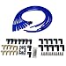 9.5 mm Blue Straight Spark Plug Wires Distributor HEI For Chevy BBC SBC SBF 302 350