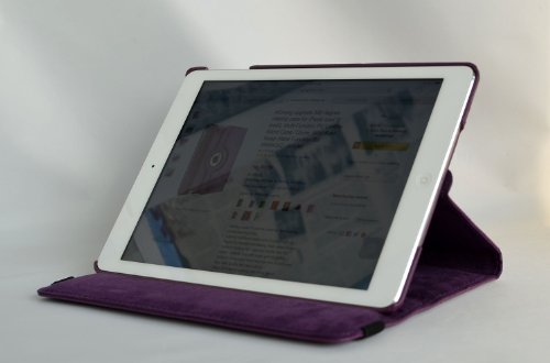 FlyOrigin iPad Case 9.7 Inch, Cover for iPad 6/Air 1-2 (2016-18), Smart Sleep Wake 360° Rotation, Purple - Image 2