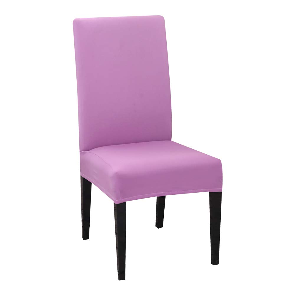 Housse de chaise stretch violet clair cuisine lot de 4 spandex