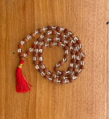 FOREVER Gems Precious Sphatik Rudraksha Mala Original Certified AA++ Quality Panchmukhi Rudraksha Beads & White Crystal Beads Mala 108 Beads Sphatik Rudraksha Mala For Men & Womenरुद्राक्ष स्फटिक माला (B0CNKGML6X) Amazon Price History, Amazon Price Tracker