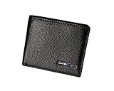 Blackrain Smart Wallet with Bluetooth GPS Tracker for Men, Bifold (Pop Up) Purse, Black Cowhide Leather, incl. Two Way Anti Loss & Theft, Location Report, Remote Camera Operation. For Iphone and Android. Fits in any Back Pocket!