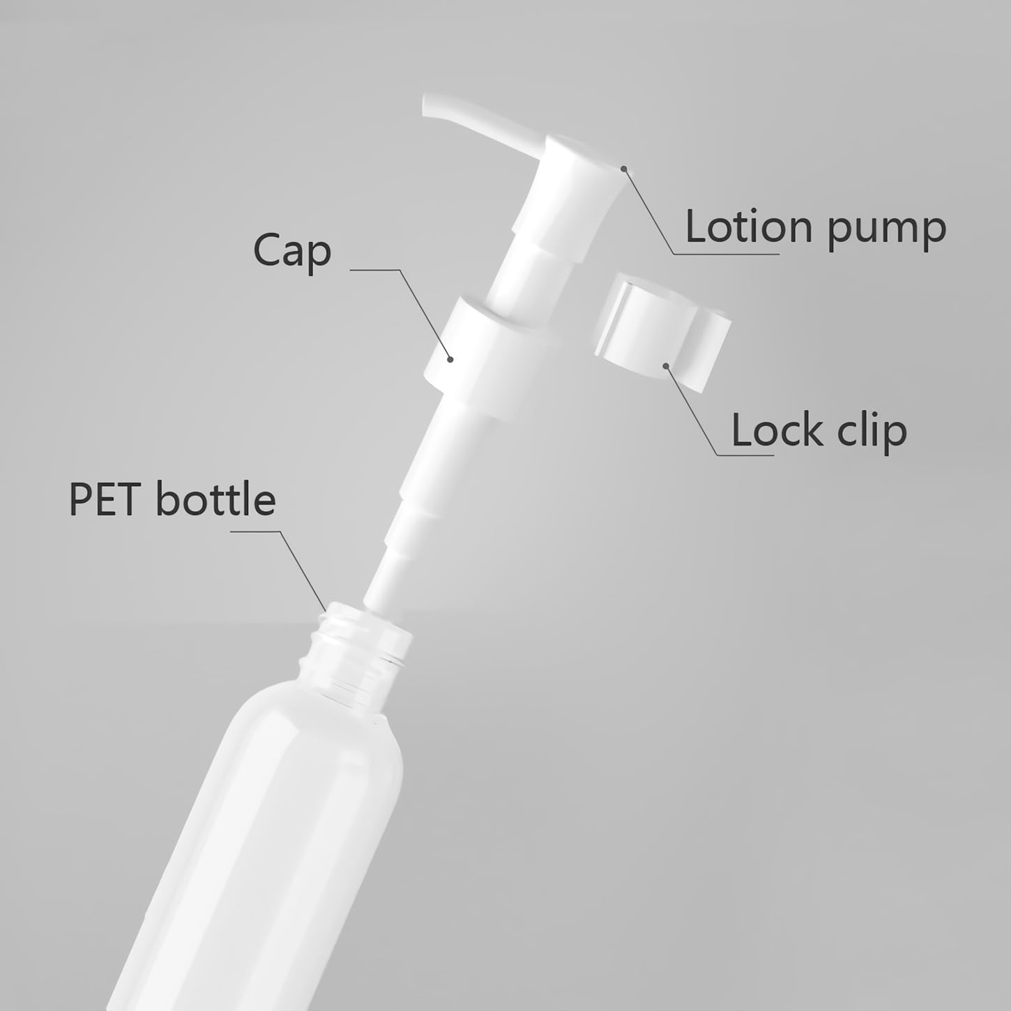 24 Pezzi 200ml flaconi vuoti da Bianco in plastica da viaggio, ricaricabili, per lozione e shampoo Cosmetica Bottiglie con Bianco Pompa Flaconi