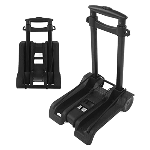 Mini Carretilla De Mano Con 2 Cuerdas Elásticas, 29x25 Cm Con Capacidad De 77 Libras, Carretilla De Mano Plegable Portátil Liviana Con 2 Ruedas Sólidas Para Mover El Equipaje De Viaje De Compras