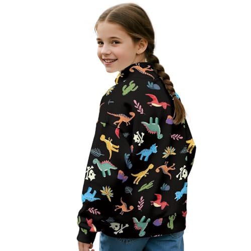 Sweatshirts for Girls Quarter Zip Pullover Sweatshirt Kids Casual Long Sleeve Tops Teen Girls Fall Winter Clothes3