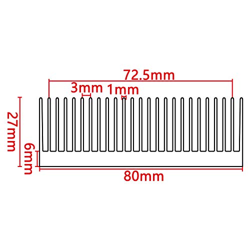 Radiateur en aluminium à ailettes pour composants électroniques et IC