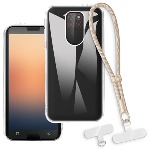 OAGELIM Funda Protectora 2 en 1 con Correa de Muñeca Compatible con Peaq PSP 500 Funda con Cordón Desmontable, Asa Antideslizante y Antipérdidas (Oro)