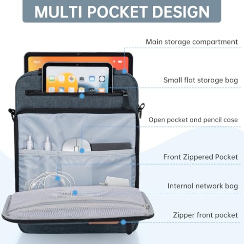Image of 12.9 Inch Tablet Sleeve Bag, Padded Carrying Case for 13 Inch New iPad Pro M5 /Air M3 2025,Pad Pro M4 M2 M1 /Air M2, Samsung Galaxy Tab S9 FE+ /S9+ /S8+ /S7 FE /S7+ 12.4 inch 2022 /2023, Surface Laptop Go 12.4 inch