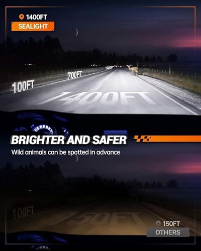 Image of SEALIGHT Fog Bulbs 60,000LM Bright 9005 9006 Light Bulbs Powersports Bulbs, 9005 9006 Fog Light, Plug and Play, Non-polarity, 9005 9006 Light, Pack of 4