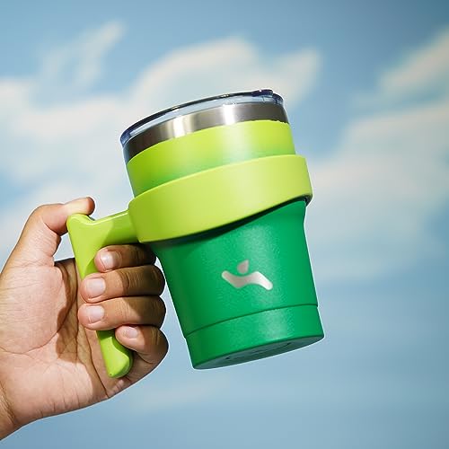 Image of BJPKPK 40 oz Tumbler With Handle Insulated Tumbler With Lid And Straw Stainless Steel Travel Mug Coffee Cups,Bamboo Grove (Pack of 12)