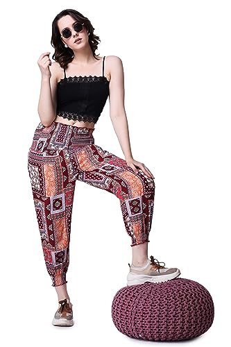 Image of POPWINGS Casual Boho Printed Joggers for Women || Stylish Western Women Joggers for Summer || Pull-On Women Joggers Pants || Women Joggers for Summer