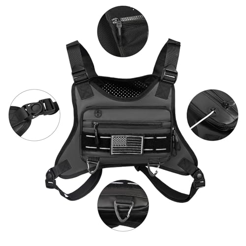 Mochila de pesca y senderismo impermeable para aparejos de pecho ligera 5