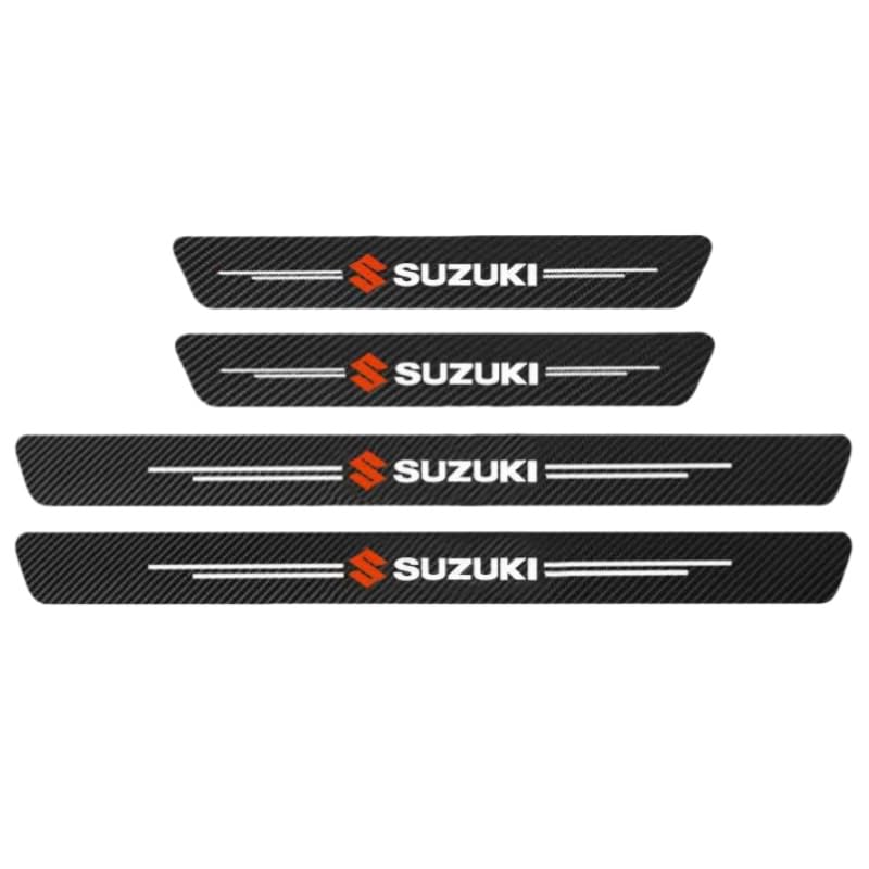 Car Door Sill Protector for Suzuki S-Presso 2019-2023, Automotive Door Entry Guard Car Door Sill Guards Trim Carbon Fiber Car Door Protector Edge Guards Inner Accessories