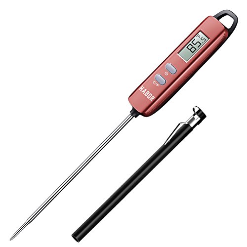 Habor 022 Meat Thermometer, Instant Read Thermometer Digital Cooking Thermometer, Candy Thermometer with Super Long Probe for Kitchen BBQ Grill Smoker Meat Oil Milk Yogurt Temperature