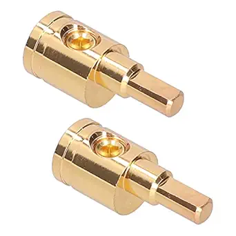 Wedinard 0GA Wire Reducer, Wire Reducer Pure Copper Gold-Plated Audio Cable Reducer for Inverter Battery and Automotive Applications