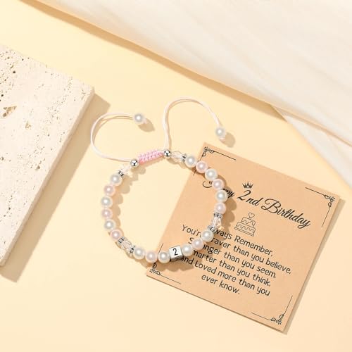 Image of MIXJOY Happy Birthday Gifts for Women, Birthday Braided Beads Bracelet Gifts for Turning Age Daughter Granddaughter Niece