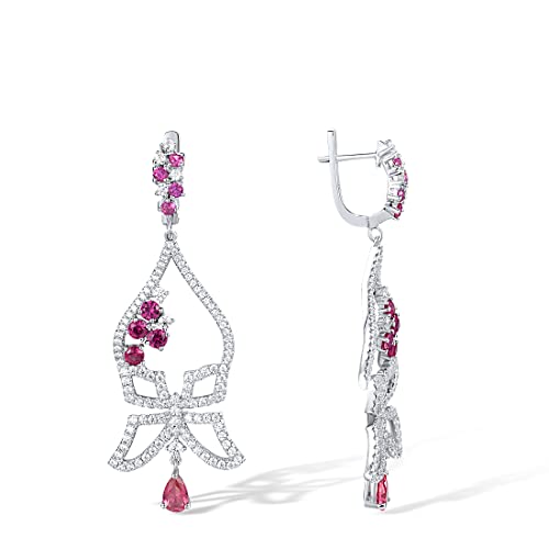 Santuzza 925 Sterling Silver Gemstone Plant Stud Earrings for Women2