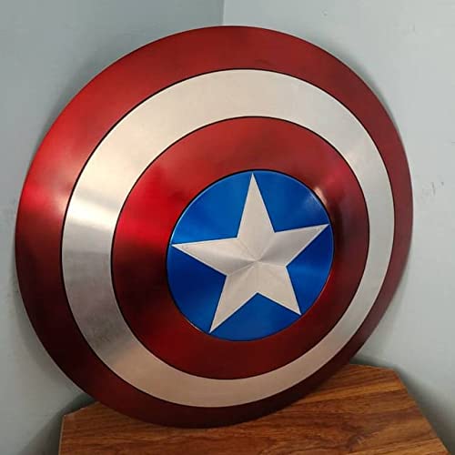 Captain Americaâ€™s Shield Metal 1:1,MCU Captain America Shield Movie Prop Replica,Marvel Captain America Cosplay,The Captain Steven Rogers, 24 Inch