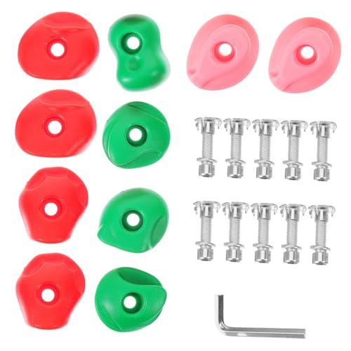 BRIGHTFUFU Plastic Climbing Holds 10 Set Climbing Wall Accessories Boys and Girls' Indoor Play Structures Climbing Toys Playroom Accessories