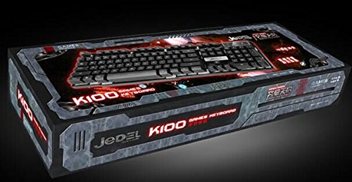 Close-up of BBC Jadel K100 keyboard keys, showing QWERTY layout and function keys