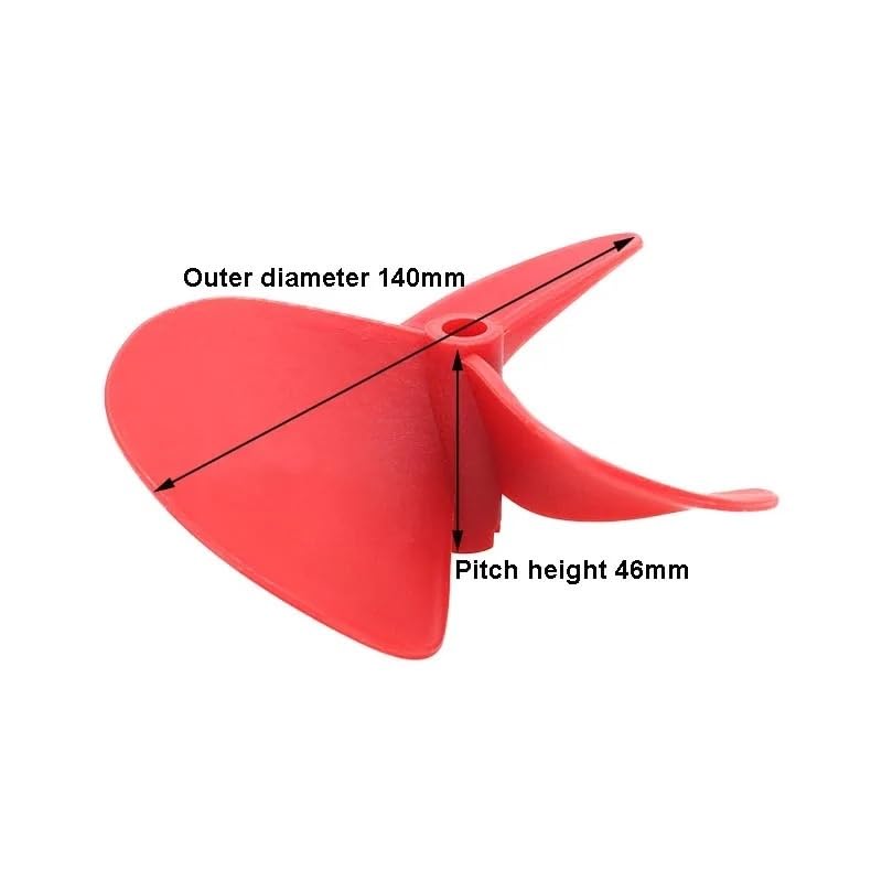 Hélice 3Palas Nylon‑Vidrio Ø140mm Agujero 8mm para Barco RC