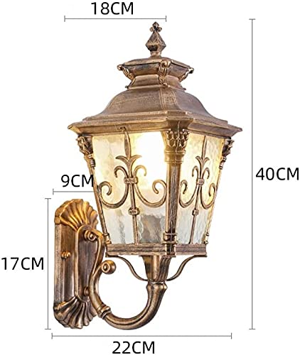 Lampe murale extérieure Victorienne étanche IP65 avec douille E27 Edison pour sécurité garage - 4