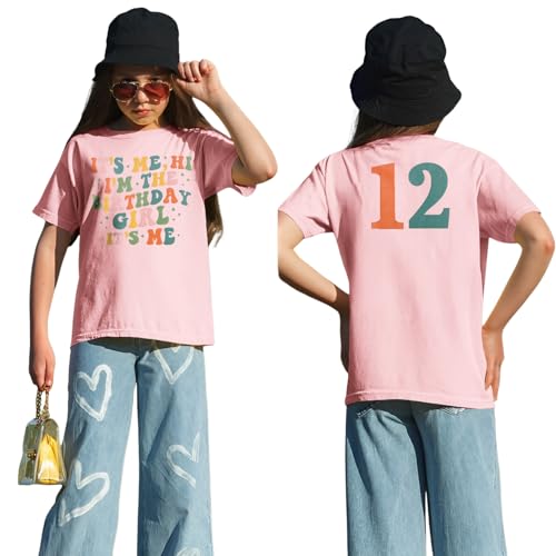 Image of GLIGLITTR Birthday Girl Shirt Its Me Hi Im The Birthday Girl Its Me Kids Birthday Party Tshirt Girls Bday Outfits Tops 5-12Y