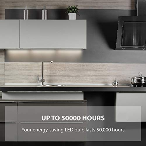 Under Cabinet Lighting, Teckin Dimmable Under Counter Lights, LED Closet Light with Ultra Slim Linkable Light Bars for Cupboard Kitchen Wardrobe Shelf Stairway,Daylight Nature 4000K, 3 Pack