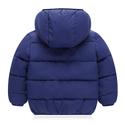 Happy Cherry Boys Girls Winter Thick Jacket Warm Fleece Fur Lining Zipper Hooded Windproof Coat Outwear for 1-7 Years2