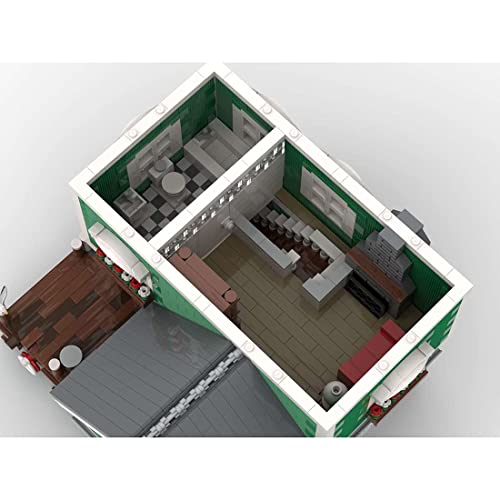 TYPIS Bausteine Haus, Bausteine Architektur Modell, Modulares Haus Bausteine Modell, MOC-54693 Kraftstoff und Öl im Port… – Bild 6