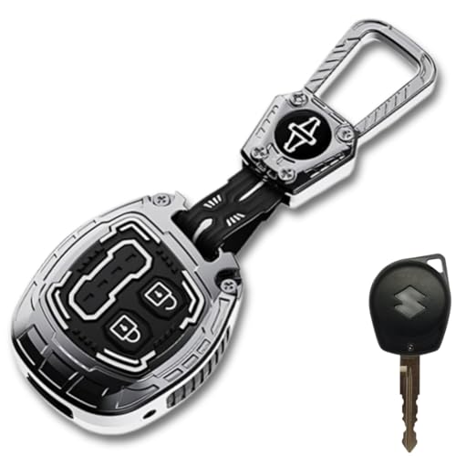 Image of KEYCEPT Metal Armor Key Cover Compatible for Suzuki Swift, Dzire, Ertiga, Baleno, Celerio, WagonR, Fronx, Jimny, Ignis 2 Button Remote Key| Stylish & Durable.