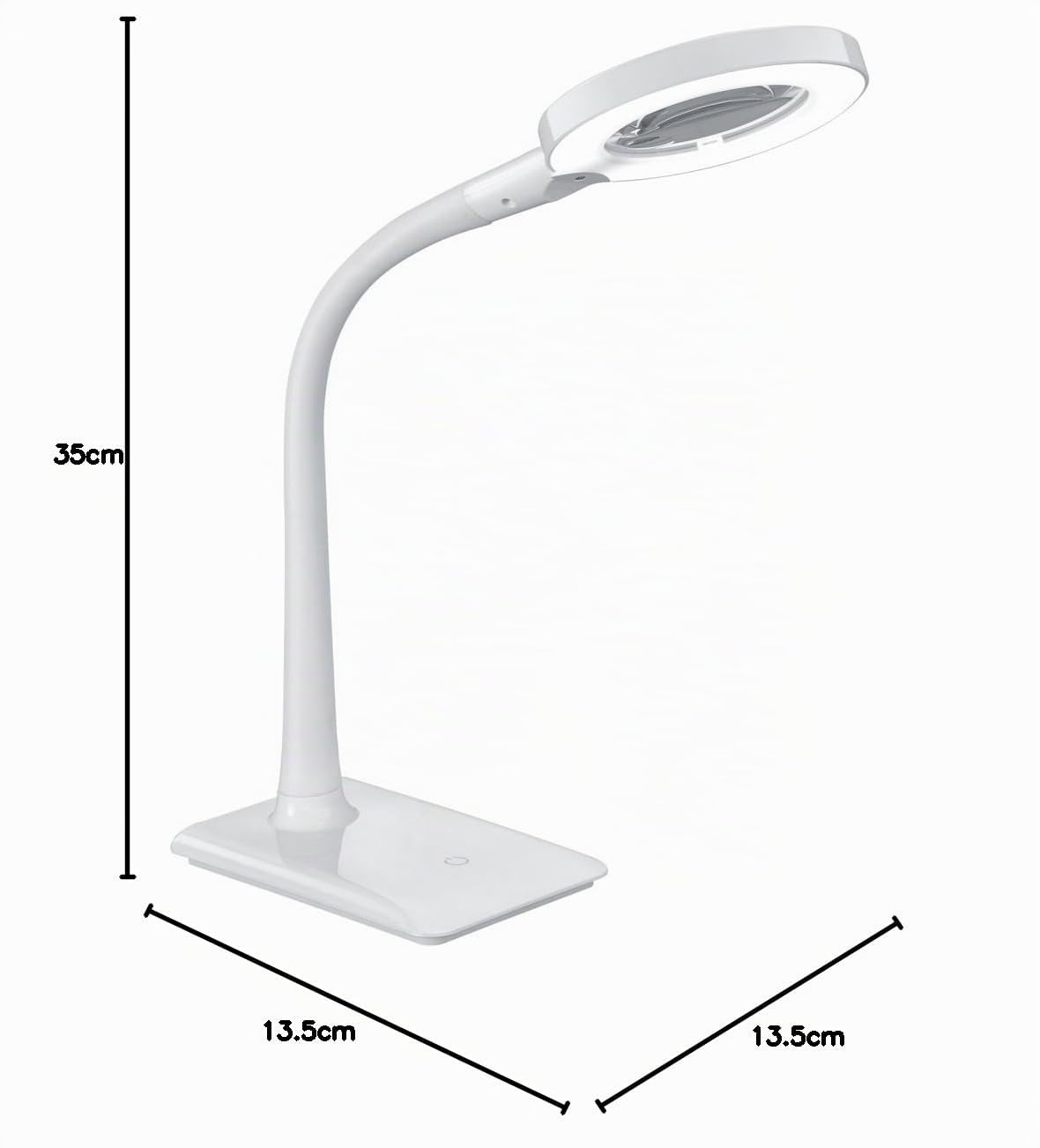 Trio Leuchten LED Tischleuchte Lupo 527290101, Kunststoff weiß, inkl. 5 Watt LED, 4-fach Touch Dimmer, 13.5 x 13.5 x 35.0 cm