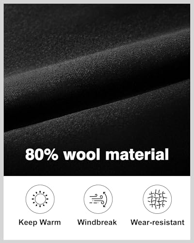 Image of APTRO Men's Pea Coat Wool Jacket Single Breasted Winter Coat Military Coat 1108 Black XL