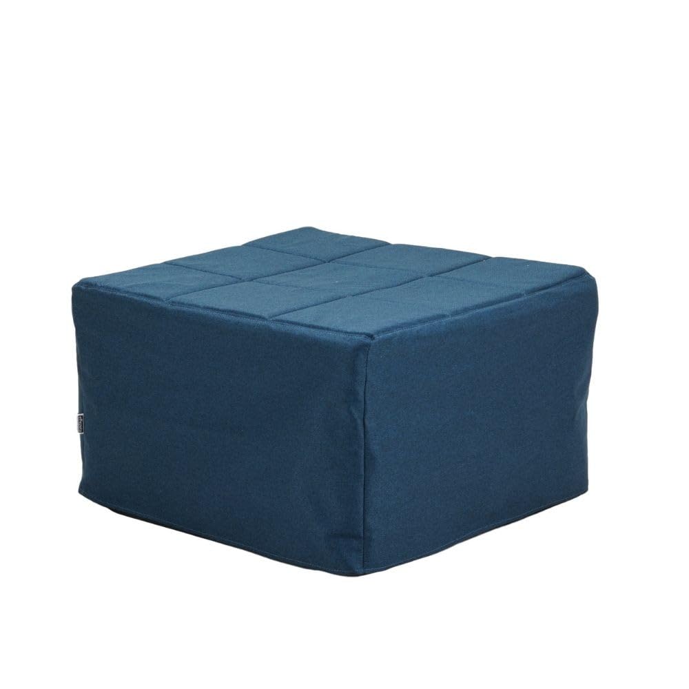 Pouf Letto Singolo Pieghevole Vega Tessuto Colore Blu