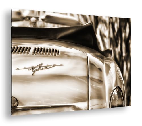 Toile voiture dorée sépia 90x60 cm pour sublimer les murs de votre salon