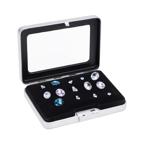 Ph Pandahall WH-CON-WH0085-58MP-US24 Diamond Display Boxes Gem Container Holder Gemstone Jewelry Box Show Case Storage Box Holder cover