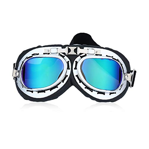 Emily Vintage Anti-UV Motorcycle Scooter Pilot Goggles Helmet glasses Motocross multi color