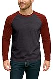 Decrum Long Sleeve Two Color T Shirt Men - Grey and Black Fashion Mens Long Sleeve Tee Shirts | [40012053] Grey&Blk Rgln Men, M