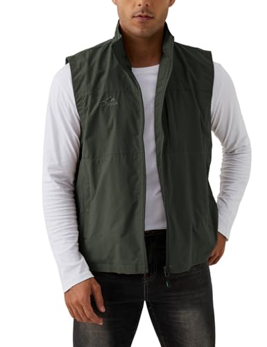 Image of Gihuo Men's Fishing Vest Utility Vest Casual Outdoor Quick Dry Safari Travel Golf Vest Work Vest