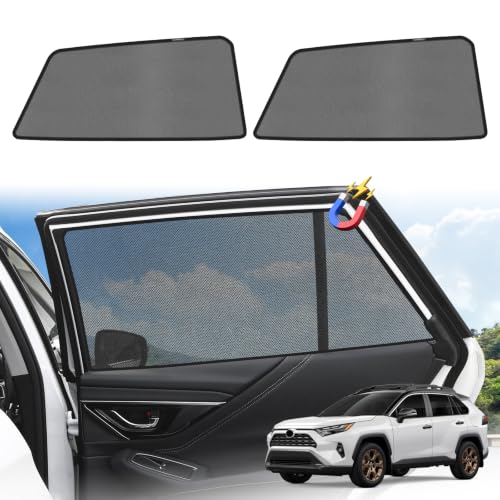 Image of KUST Car Window Shades for 2021-2024 Subaru Outback Accessories, Breathable Mesh Magnetic Window Covers, Rear Back Side Window Sun Shades UV Block Privacy Protection for Baby Camping Napping 2PCS
