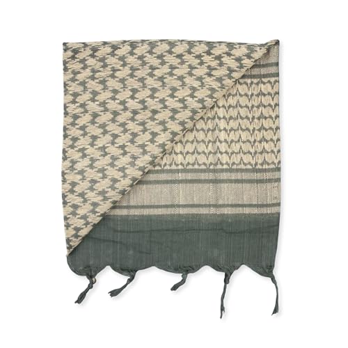 Image of M MCGUIRE GEAR Shemagh Tactical Scarf, Middle Eastern Desert Hood, Bandana, Keffiyeh, Military Style, 100% Cotton, 42 inch x 42 inch