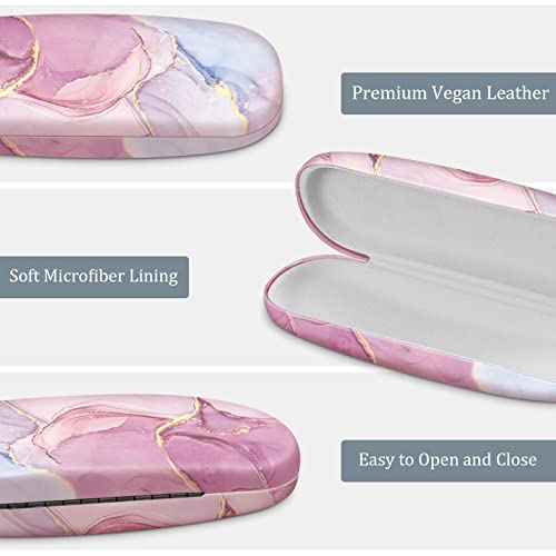 Image of FINTIE Hard Shell Eyeglasses Case, Portable Protective Glasses Cover Eyeglass Holder Box with Cleaning Cloth for Men Women