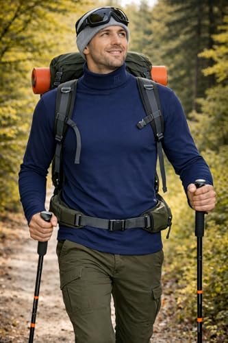 Pull à col roulé homme coton léger extensible doux chaud Medico - 3